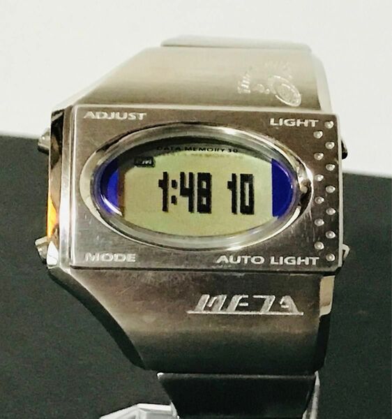 希少品 CASIO META ME-100 カシオ メタ 第三の目 腕時計 デジタルウォッチ 稼働品