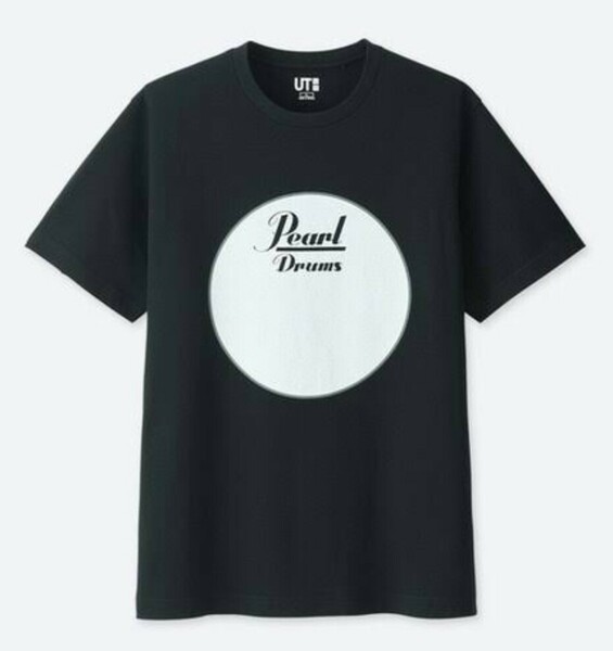 新品タグ付き★L　ユニクロ Tシャツ UT パール楽器 ドラム 黒　パールドラム　Pearl