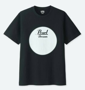 新品タグ付き★XL　ユニクロ Tシャツ UT パール楽器 ドラム 黒　パールドラム　Pearl