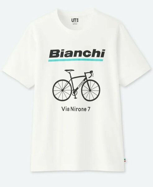 新品未使用★3XL　タグ付き ユニクロ UT Bianchi ビアンキ Tシャツ　WHITE 半袖Tシャツ　白 4L