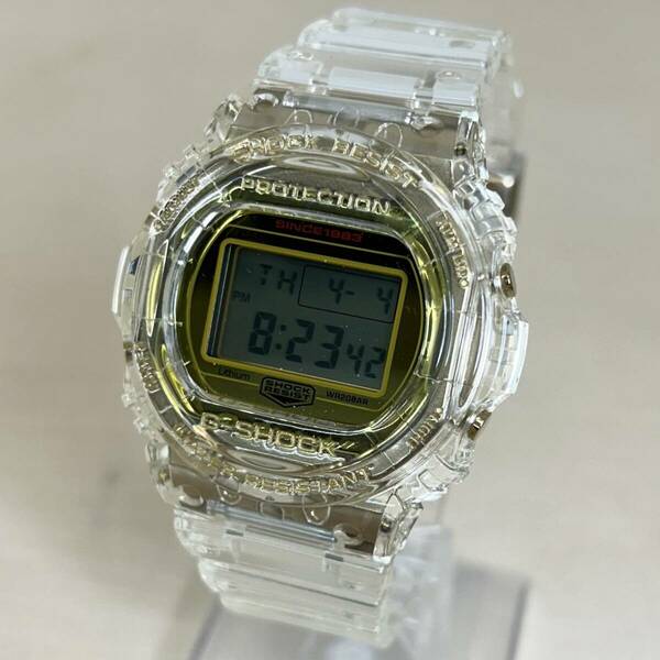 新品同様 生産終了G-SHOCK DW-5735E-7JR 35周年 グレイシアゴールド