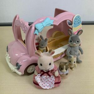 [1 jpy start ] junk Sylvanian Families happy ice cream Wagon car HAPPY ICE toy doll ...