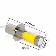 最新 H3 LED フォグランプ 12V-24V 黄色 イエロー 33.5ｍｍ 100W級 ショートバルブ_画像7