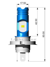 ポン付 DRL搭載 バイク H4 Hi Lo ファンレス ワンタッチ取付 LED ヘッドライト CBR900RR/STX1300/フォルツァ FORZA MF08 MF10/XRX750_画像3