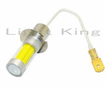 LED フォグランプ 高輝度 最新式 360度 COB製 H3 ハイパワー 100W級 x 2灯 ホワイト 白色 6000K 24V 33.5mm ショートタイプ_画像2