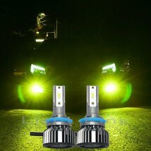 超爆光 20000LM LED ファン付 フォグランプ 80W x 2灯セット H8/H11/H16 ライムグリーン 緑 USA CREE製 ZVW30系 前期 後期 プリウス_画像1