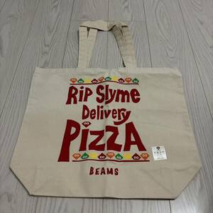 未使用●リップスライム RIPSlyme Delivery Pizza トート バック/バッグ/ビームス/BEAMS/ピザ/デリバリー/グッズ/コラボ レーション★695-3