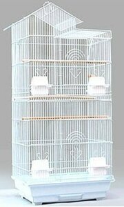  bulkhead . attaching angle roof large bird gauge ( bird cage bird small shop bird basket ) white *#