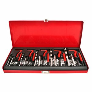 ネジ穴 修正 キット 131pcs リコイルヘリサートキット つぶれた ネジ山 再生 セット 5セット 万能 工具 バイク 車 修理 補修■