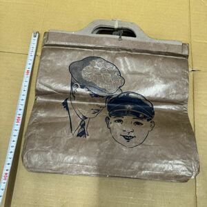 昭和レトロ　当時物　レア　紙袋　手提げ袋　イラスト　レトロ袋　縦30cm 横30cm 25枚　吹屋