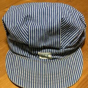 60's KEY ヒッコリーワークキャップ ストライプ柄 WORK CAP OUTDOOR アウトドア VINTAGE ビンテージ アメカジ 古着 USED USA アメリカ製の画像1