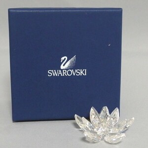 美品★SWAROVSKI Waterlily Small クリスタルフィギュア 838181 置物 スイレン S 睡蓮 スワロフスキー★