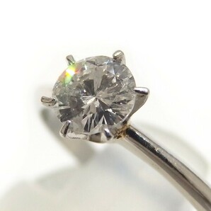 ★プラチナ Pt900 1粒 ダイヤモンド 0.353ct 立て爪 リング 指輪★の画像7