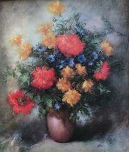 ・作者:　R、ｓoｒｄ　・画題：　花瓶の花　・技法:　複製画　・NO-R6-3-13.8_画像2