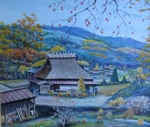 〈GT41〉・作者名：川田晃雲　・画題：古民家のある風景　・技法：日本画（原画）_画像9