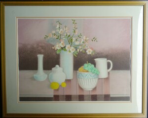 Art hand Auction Artist: Angelina Lavernia (born in Spain in 1925) Title: Still life Technique: Lithograph HIO-1-R4-22･5-, Artwork, Prints, Lithography, Lithograph