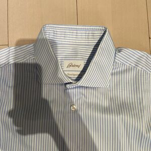 BRIONI ブリオーニ 本物定価10万円ストライプ ワイシャツ コットン 39