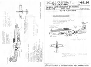 Carpena Decals, 48.24, P-51 Mustangs part 2