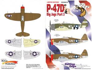 Cutting Edge Decal, 48233, P-47D Big jugs part 3