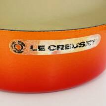 【LE CREUSET/ルクルーゼ】両手鍋 ココット オーバル 25cm オレンジ 調理器具/ホーロー鍋 ★9546_画像9