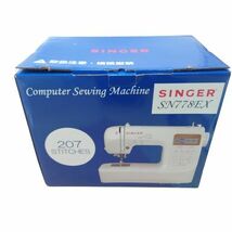 【SINGER シンガー】SINGER コンピューターミシン SN778EX 別売りフットコントローラー&ワイドテーブル付き 美品 通電〇 ★9398_画像2