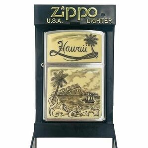 【Zippo/ジッポー】ライター Hawaii/ハワイ ハワイ島 オイルライター C 02 ケース付き★9525の画像1