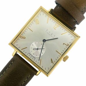 【Knot/ノット】Timepiece クオーツ 革ベルト 腕時計 316L SQ-32 3気圧防水 日本製 ムーブメント 不動 テスター〇★の画像1