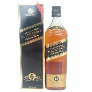 【JohnnieWalker ジョニーウォーカー】JohnnieWalker 12年 黒ラベル 750ml 43％ 未開栓 ★9560