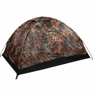 セール！ドーム型テント コンパクト 迷彩柄 キャンプテント ソロテント 小型 防災 1人用 2人用ツーリングテント アウトドア