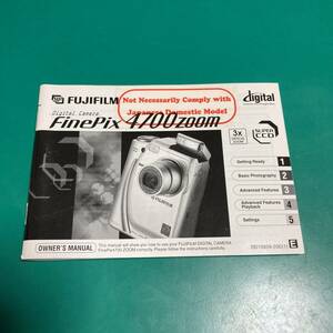  Fuji film FinePix 4700zoom use instructions English version secondhand goods R01964