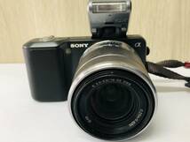 SONY/ソニー/NEX-3/レンズ/SEL 1855/E 3.5-5.6/18-55 OSS/0.25ｍ/0.82ft/ミラーレス一眼レフ/デジタルカメラ/ストラップ付/動作未確認_画像5