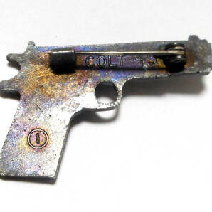 ピストル バッヂ ブローチ ピンバッジ ピンズ COLT 45 コルト 拳銃 当時物 昭和レトロの画像2