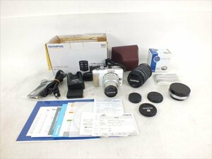 ♪ OLYMPUS オリンパス E-PL1 ミラーレス一眼レフカメラ ズームキット 14-42mm 3.5-5.6 40-150mm 4-5.6 現状品 中古 240411E3062