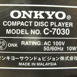 ♪ ONKYO オンキョー C-7030 CDプレーヤ 動作確認済 中古 現状品 240411Y7355の画像10