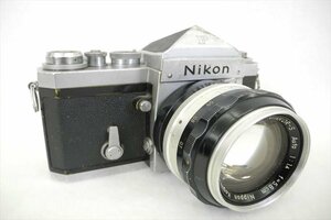 ▼ Nikon ニコン F　アイレベル フィルム一眼レフ NIKKOR-S 1.4 5.8cm 中古 240305K2580