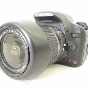 ▼ Canon キャノン EOS Kiss X3 デジタル一眼レフ EF-S 18-55 3.5-5.6 IS 中古 現状品 240405A1015の画像1