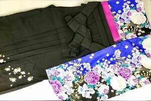 * recycle kimono kimono .. two shaku sleeve hakama hanhaba obi set sale 3 point beautiful goods go in graduation ceremony formal secondhand goods present condition goods peace thing ..A0440