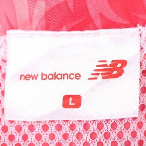 ニューバランス ナイロンジャケット ウィンドブレーカー スポーツウエア アウター PO レディース Lサイズ ピンク NEW BALANCEの画像3