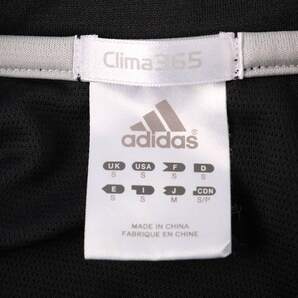 アディダス 半袖ポロシャツ ハイネック ハーフジップ ゴルフウエア クライマ365 PO レディース Mサイズ 黒×グレー adidasの画像3
