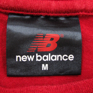 ニューバランス 半袖Tシャツ ロゴT バックプリント スポーツウエア メンズ Mサイズ レッド NEW BALANCEの画像2