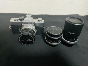 ミノルタ　minolta SRT101 / MC W. ROKKOR-SI 1:2.5 f=28mm / ROKKOR-PF 1:1.4 f=58mm / ROKKOR-QD 1:3.5 135mm まとめて　ジャンク品