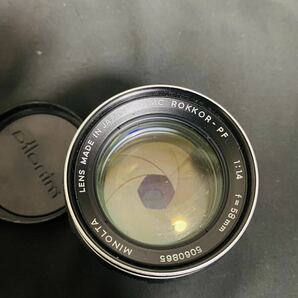 ミノルタ minolta SRT101 / MC W. ROKKOR-SI 1:2.5 f=28mm / ROKKOR-PF 1:1.4 f=58mm / ROKKOR-QD 1:3.5 135mm まとめて ジャンク品の画像9