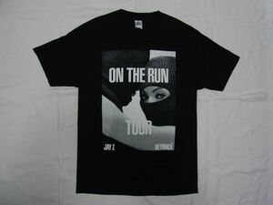 ☆美品・未着用☆ JAY-Z & BEYONCE 『ON THE RUN』 全米ツアー Tシャツ sizeL 黒 ☆USA古着 The Carters ビヨンセ RAP TEES KANYE WEST NAS