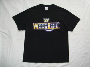 ☆美品☆ 00s ビンテージ WWE John Cena ジョン・シナ Word Life ロゴ Tシャツ sizeXL 黒 ☆USA古着 プロレス チャンプ 映画 WWF 90s OLD