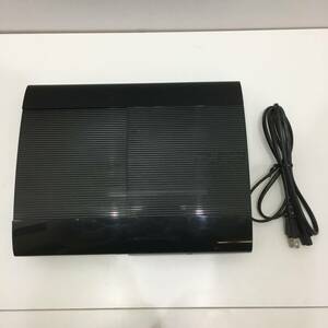 : 中古 PlayStation 3 (CECH-4000B) ブラック 動作確認/初期化済 キズ有　ソニー プレステ3 本体 電源のみ