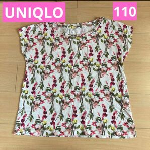 UNIQLO ユニクロ　花柄　Tシャツ　シャツ　110 EPICE DESIGN カットソー 半袖 