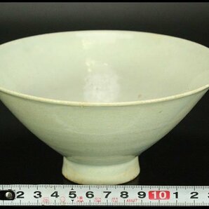 【銀閣】中国美術 白磁 碗 定窯 φ15cm 旧家蔵出(LC270)の画像1