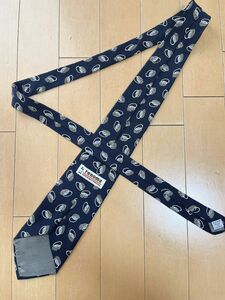 ユーピーレノマ ネイビー ネクタイ 日本製 ビジネス 新卒 定番 楕円 和柄 シルク