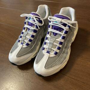 Nike エア マックス95 ホワイト/コートパープル 27.5cmNIKE AIR MAX 95