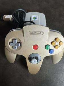 【レア】任天堂 Nintendo 64 コントローラ ブロス （ゴールド）NUS-005 中古品 動作未確認 取扱説明書なし 